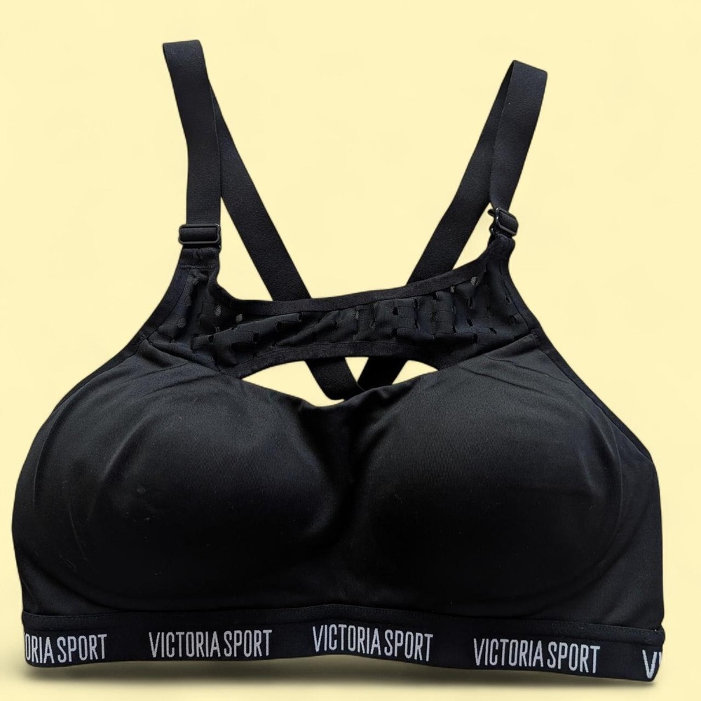Victoria Sport Incredible Lightweight Black Padded Sports Bra 34C Fits Like 34B